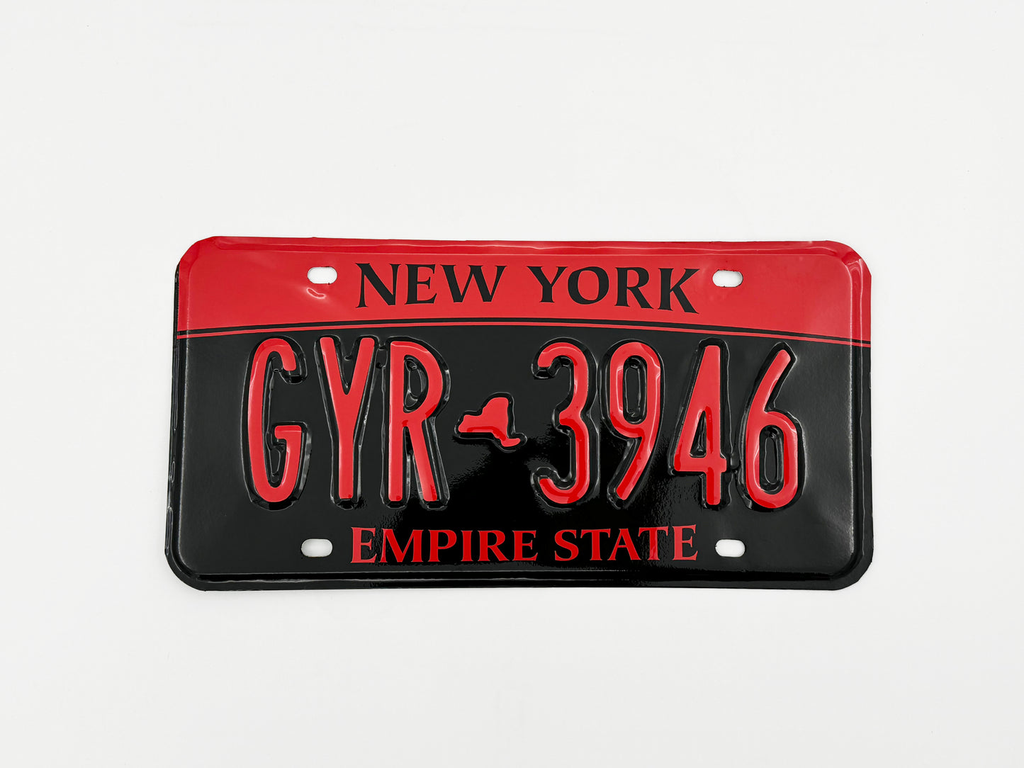 NYC New York black Red Plate Vinyl Wrap Custom License plate DIY kit