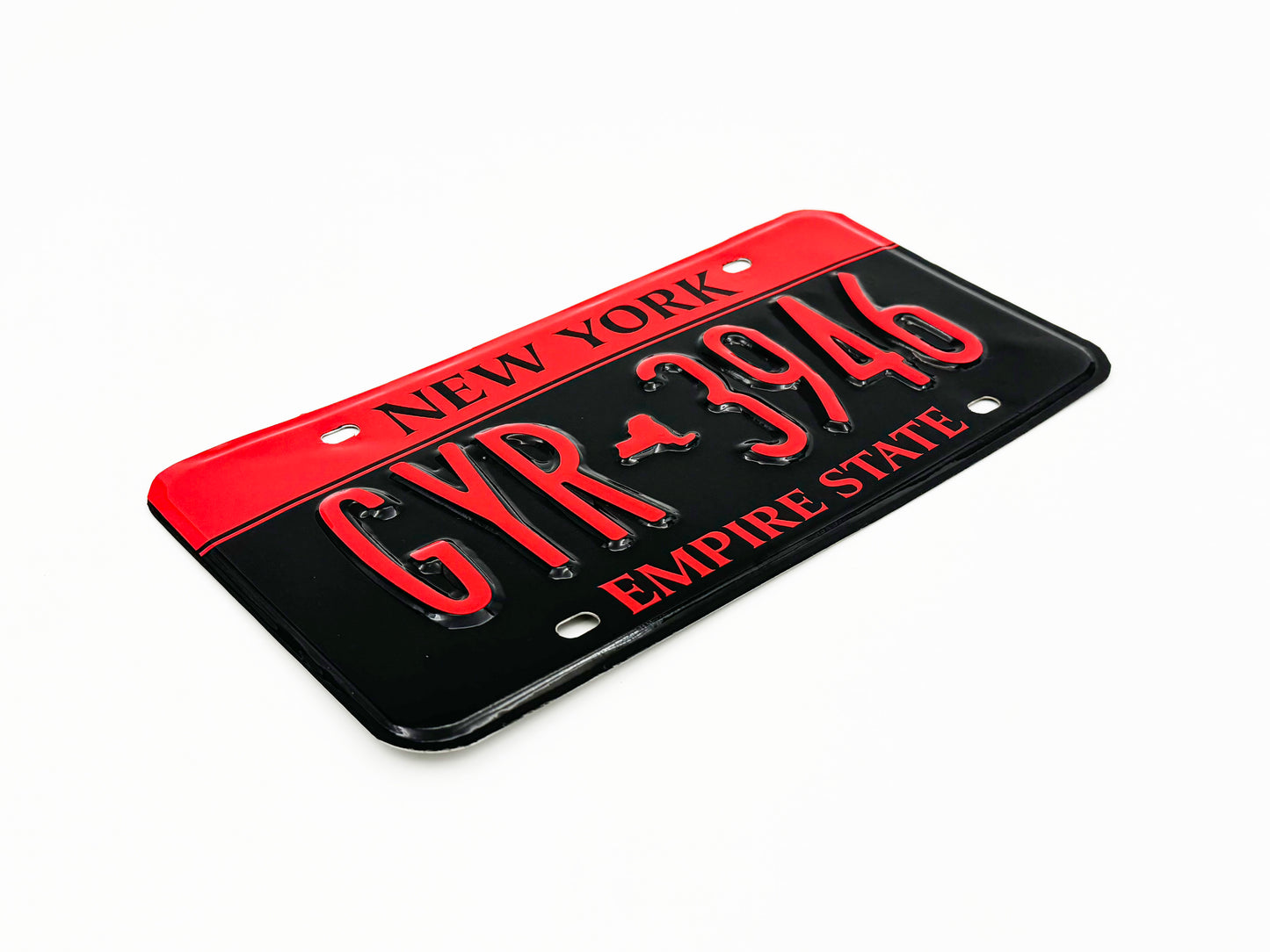 NYC New York black Red Plate Vinyl Wrap Custom License plate DIY kit