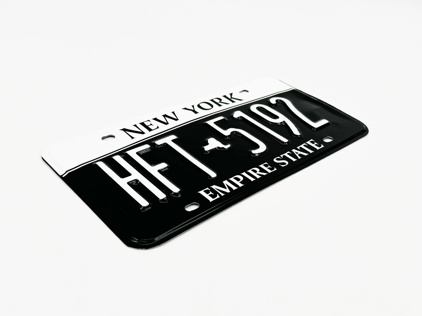 NYC New York black White w/bar Plate Vinyl Wrap Custom License plate DIY kit