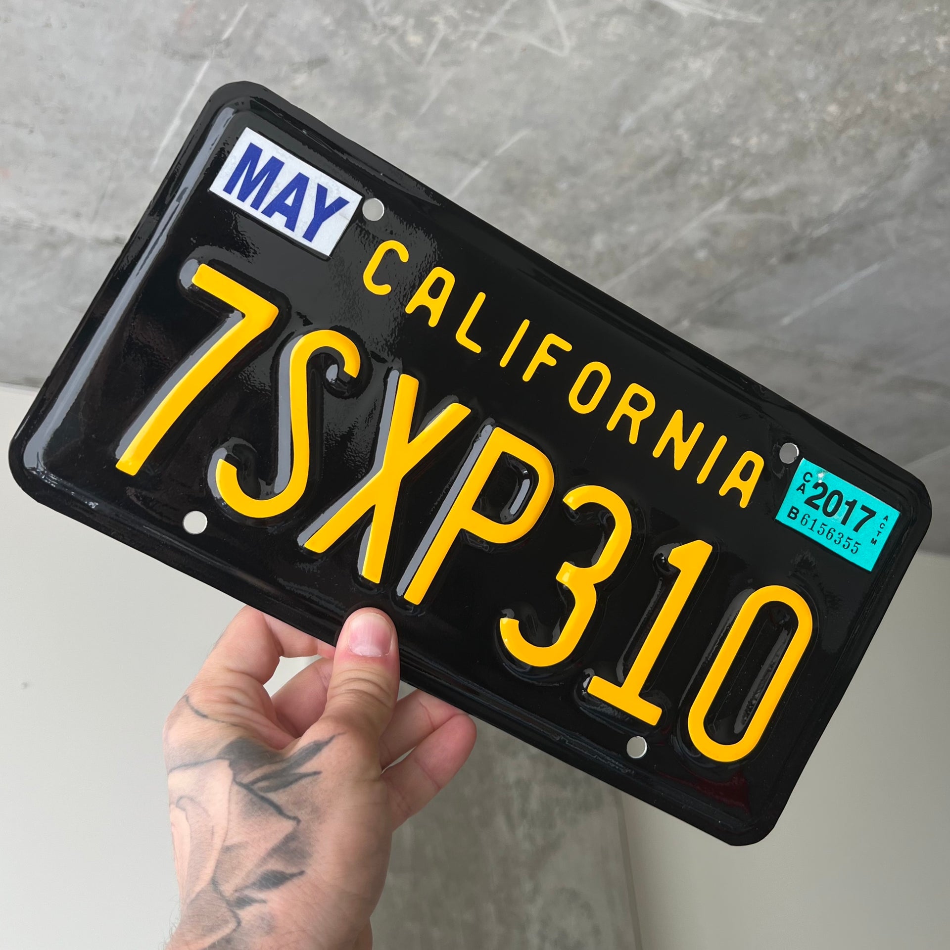  California CA License Plate Metal Legacy Black