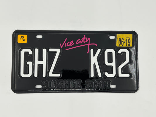 DIY Florida License Plate Vinyl Wrap Kit Custom License plate Vice City