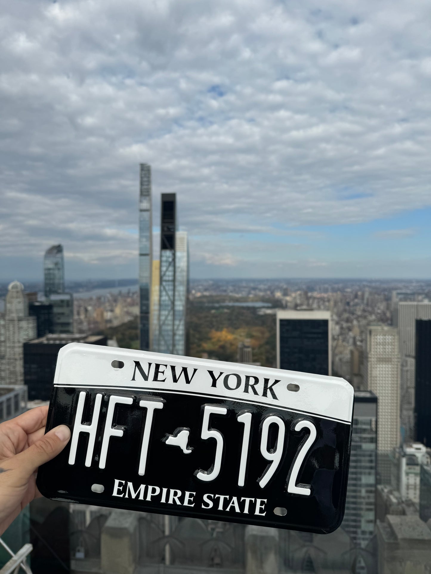 NYC New York black White w/bar Plate Vinyl Wrap Custom License plate DIY kit