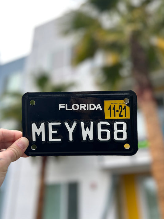 DIY Florida Motorcycle License Plate Vinyl Wrap Kit Custom License plate