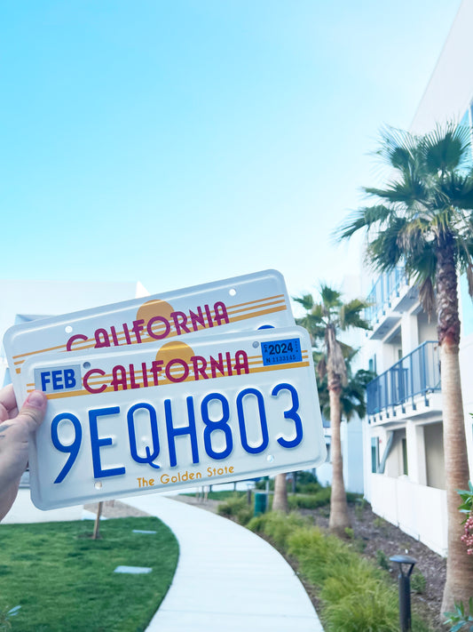 California Golden State Plate Vinyl Wrap Kit Custom